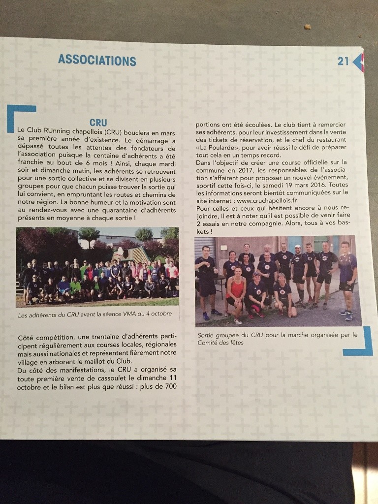 Article dans le bulletin municipal